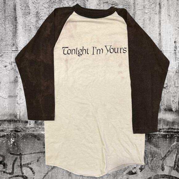 Vintage Rod Stewart 1981/82 Tour Raglan Tee – M (38-40) – White/Black Baseball T - Picture 6 of 8